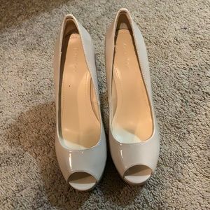 Calvin Klein Nude Peep Toe Heels